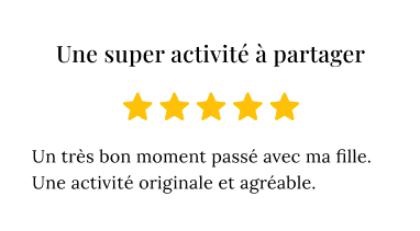 Avis client sur une activité florale à partager en famille : Un très bon moment passé avec ma fille. Une activité originale et agréable.