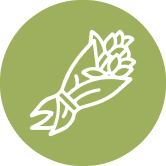 Icône représentant une composition en fleurs séchées